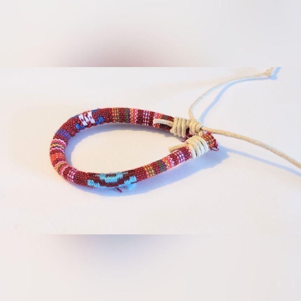 Men's‎ bracelet stripped hemp punk new d24